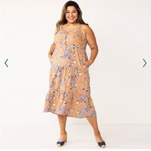 NWT Sonoma Tiered Maxi Dress 0X